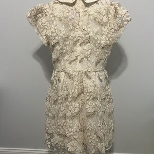Ivy City Co Cream Embroidered Floral Dress